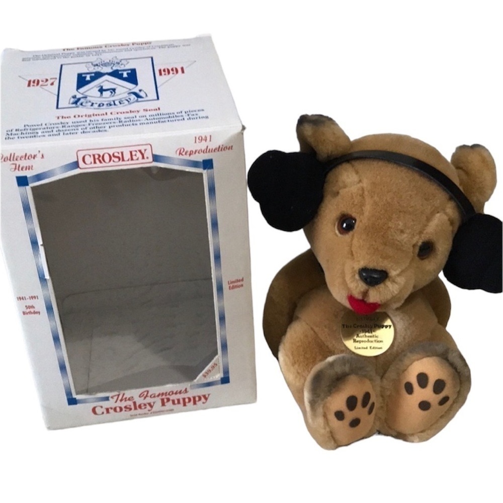 Vintage New in Box 1991 Crosley Puppy Plush Toy